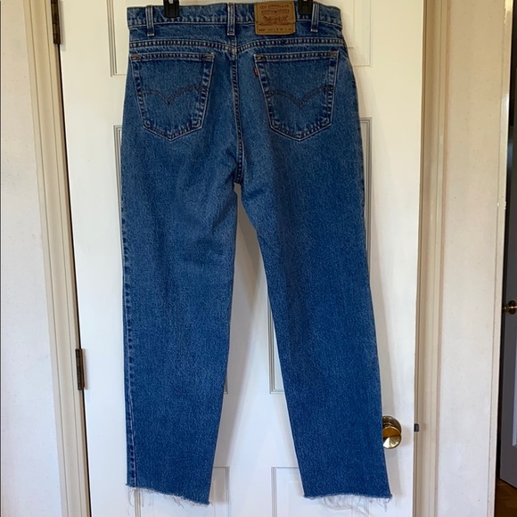 Levi's 550 36x30 Relaxed Fit Tapered Leg Men's Jeans raw Medium Wash Denim Blue - Picture 4 of 16